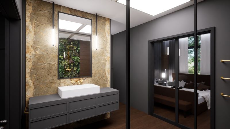łazienka-w-szarościach-połączona-z-sypialną