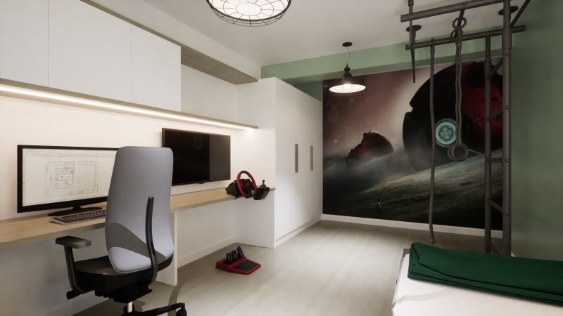 pokój-chłopca-z-tapetą-i-drabinką-gimnastyczną