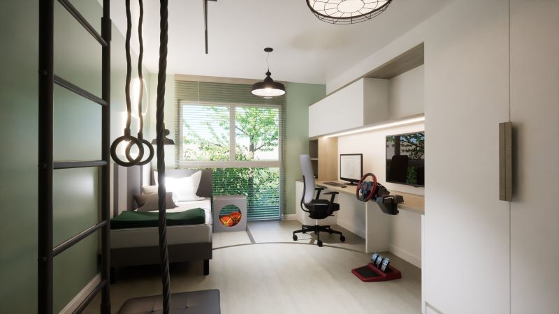 pokój-dla-chłopca-z-drabinką-do-ćwiczeń-i-miejscem-do-gry